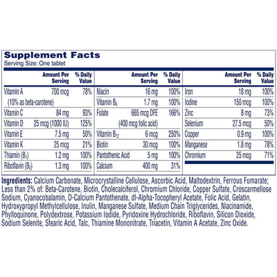 One A Day Women’s Health Complete MultiVitamin Tablets 60 Count