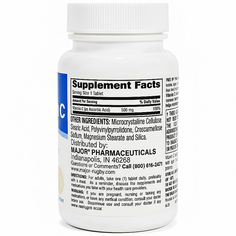 Vitamin C 500 mg Supplement as Ascorbic Acid 100 Tablets