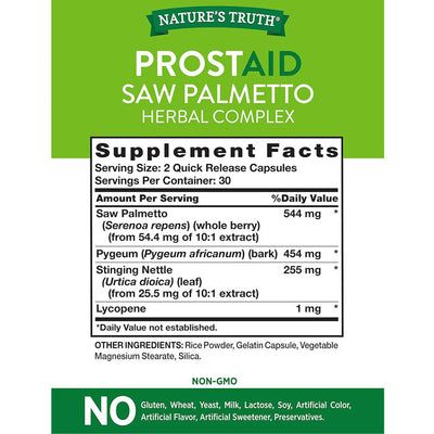Saw Palmetto 1200 mg For Prostate Health, 120 Capsules
