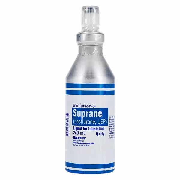 Suprane Desflurane Liquid for Anesthesia Inhalation 240 mL x 6/Case by Baxter (Rx)