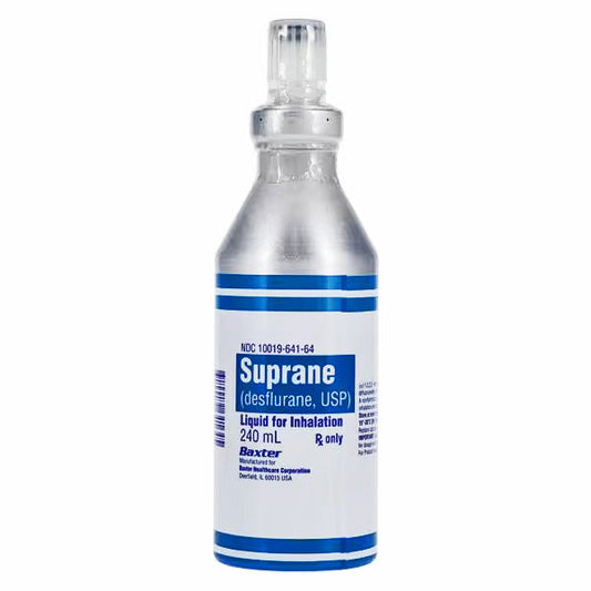 Suprane Desflurane Liquid for Anesthesia Inhalation 240 mL x 6/Case by Baxter (Rx)