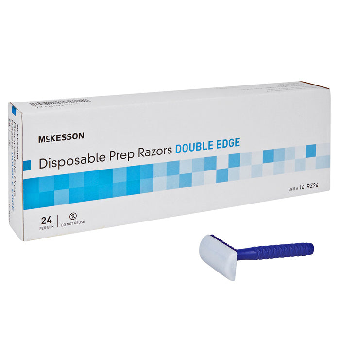 Surgical Prep Razors, Disposable Double Edge Single Blade, Non-Sterile 24/Box