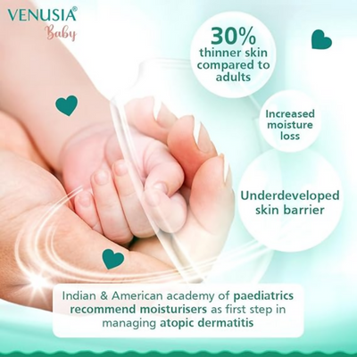 Dr. Reddy's Venusia Baby Intensive Moisturizing Cream | For Dry & Ultra-Dry Skin | Paraben & Sulphate-Free