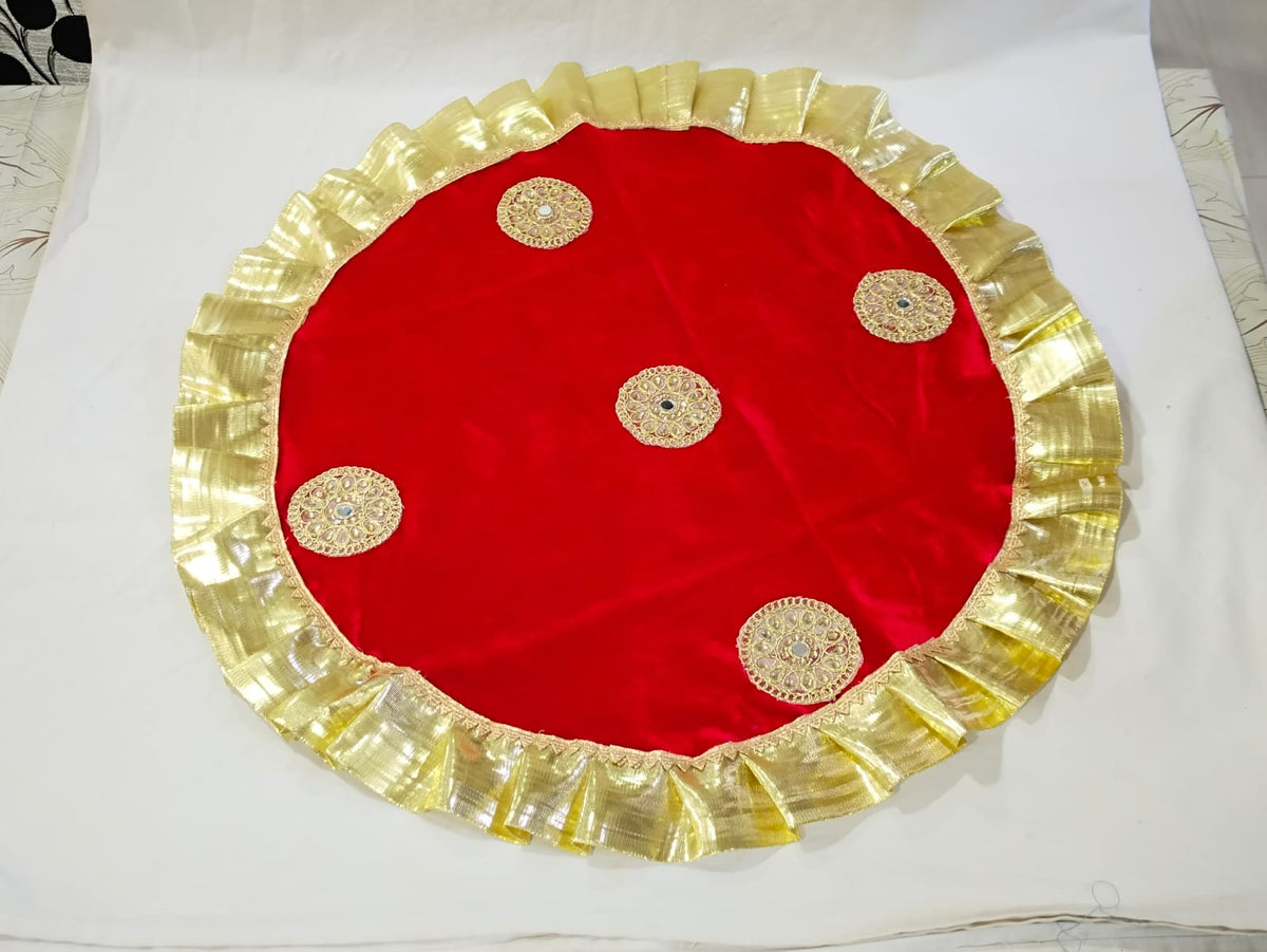 Nilanchal Handicraft Thal Posh Cover - Set of 1                                                   Code - TPC01