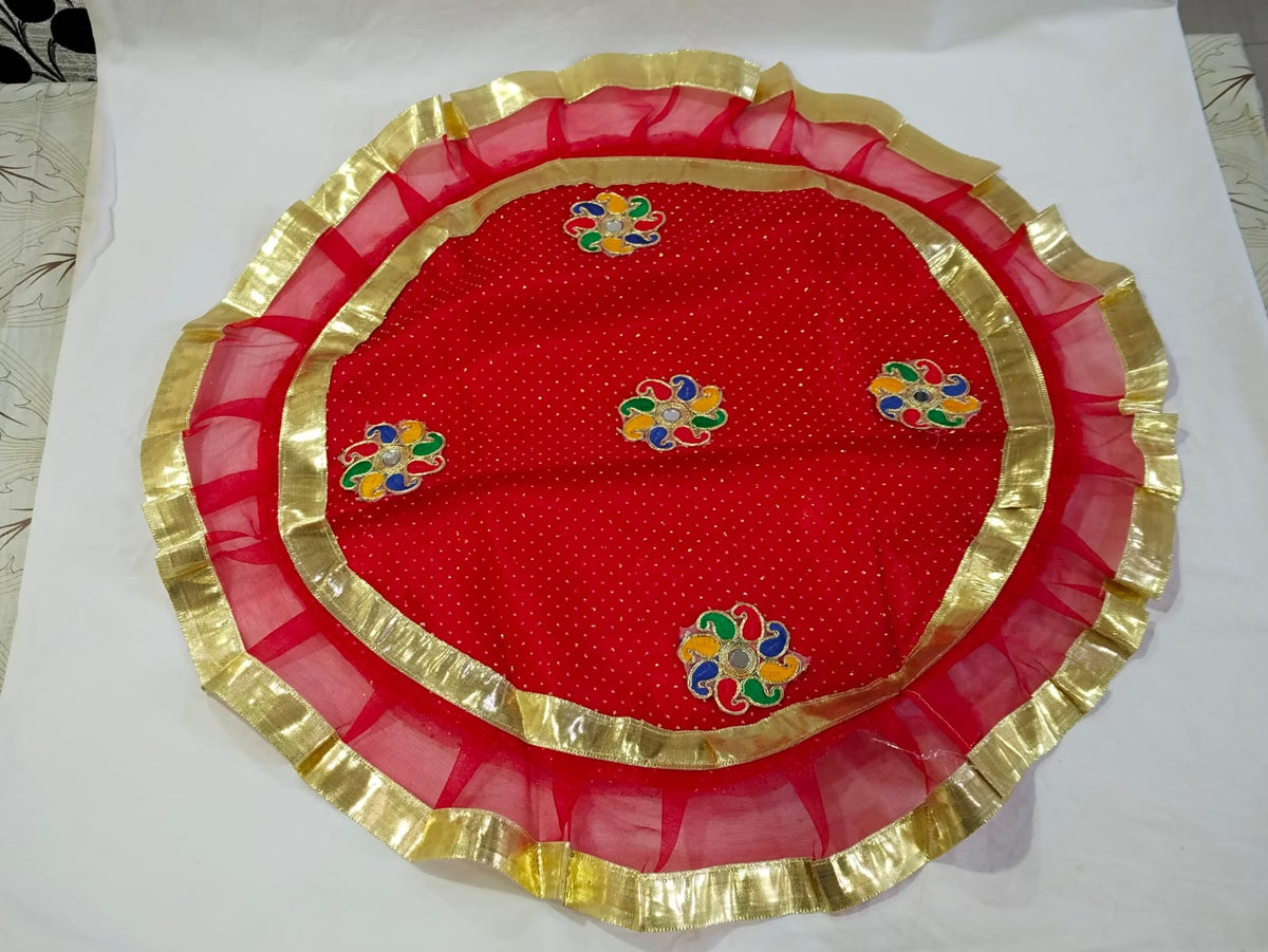 Nilanchal Handicraft Thal Posh Cover - Set of 1                                                   Code - TPC01