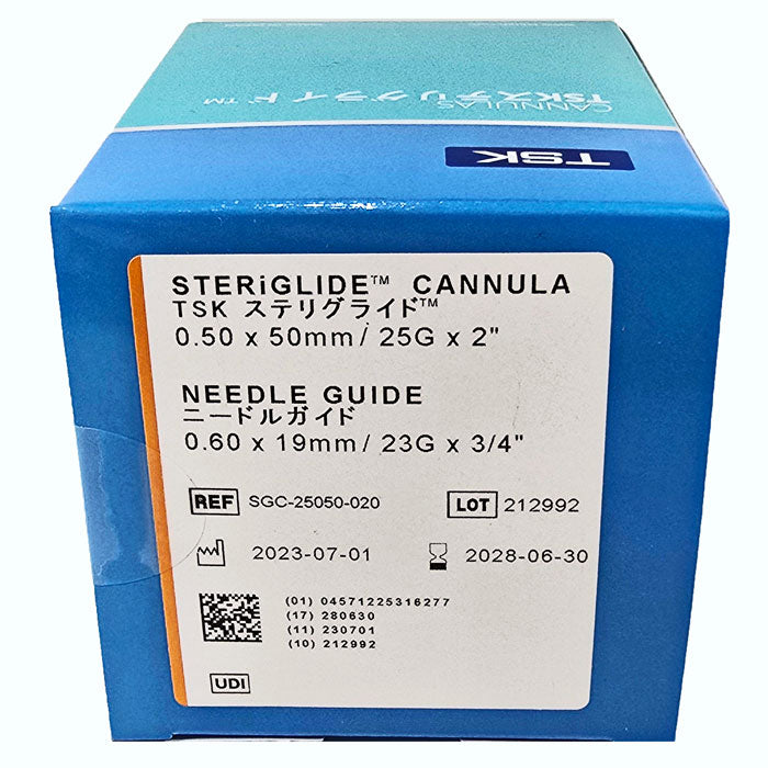 SteriGlide Dermal Filler MicroCannulas Needles 25 Gauge X 2 Inch, 20/Box