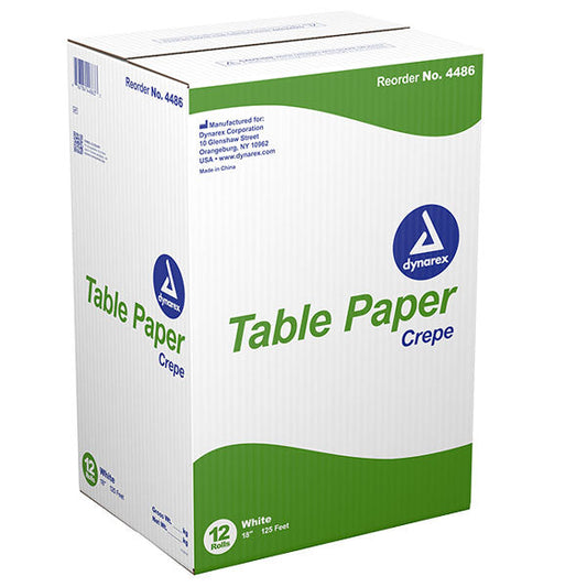 Exam Table Paper, Crepe Style, White, 12/Rolls