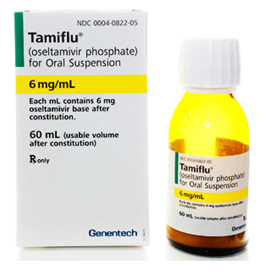 Tamiflu (Oseltamivir Phosphate) Powder for Oral Suspension 6mg/mL 60mL Bottle