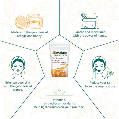 Himalaya Wellness Tan Removal Orange Peel-Off Mask | 100 gms