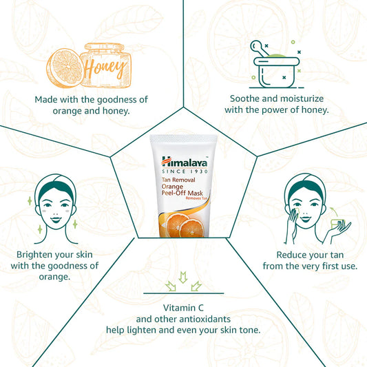 Himalaya Wellness Tan Removal Orange Peel-Off Mask | 100 gms