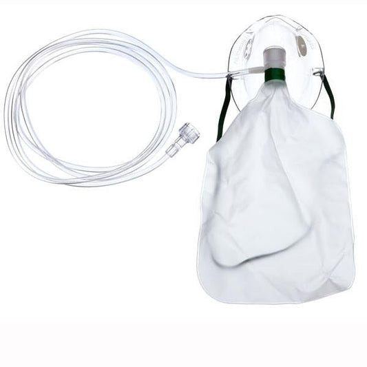 Non-Rebreathing Oxygen Mask, Adult with 7foot tubing, Universal Connector and vent