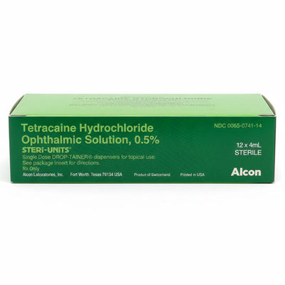 Tetracaine Hydrochloride Ophthalmic Solution 0.5% Steri-Units 4 mL x 12/Box (Rx)