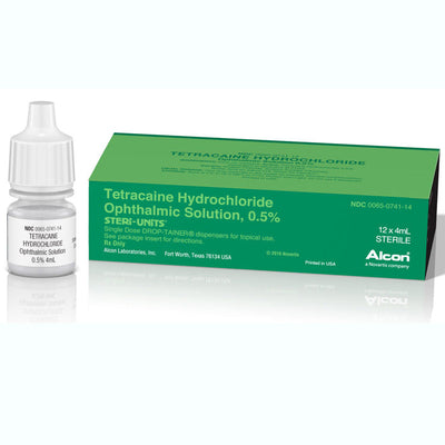 Tetracaine Hydrochloride Ophthalmic Solution 0.5% Steri-Units 4 mL x 12/Box (Rx)