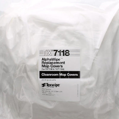 Texwipe AlphaMop Cleanroom Polyester Mop Head Cover and Foam Pad Kit Fit 8 x 15 inch Flat Mop 25/Bag