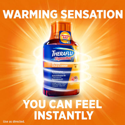 TheraFlu Expressmax Daytime Severe Cold and Cough Syrup Berry 8.3 oz