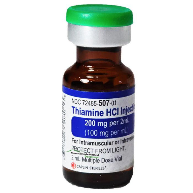 Thiamine Vitamin B1 Injection Multiple Dose Vials 200 mg Per 2 mL x 25/Tray (RX)
