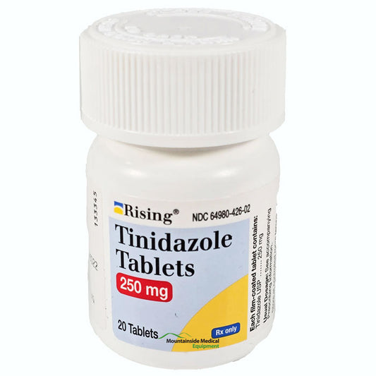 Tinidazole 250 mg Tablets by Rising Pharma 20 Count (RX)