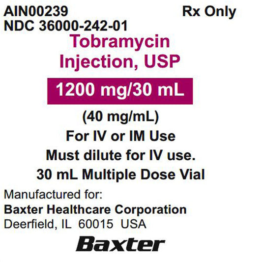 Tobramycin for Injection 1200mg/30mL Multiple Dose Vial 30 mL