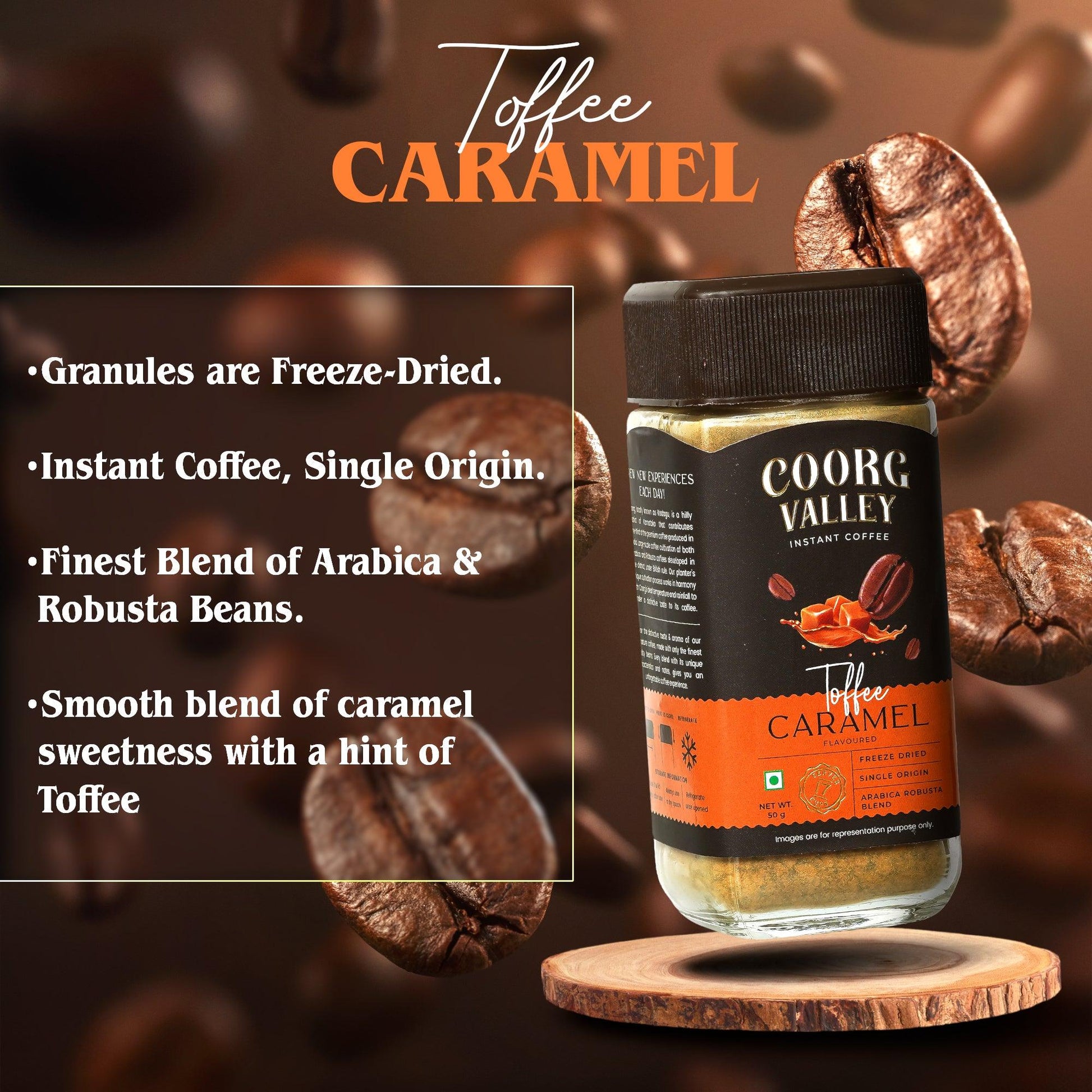 Toffee Caramel Instant Coffee | 50g