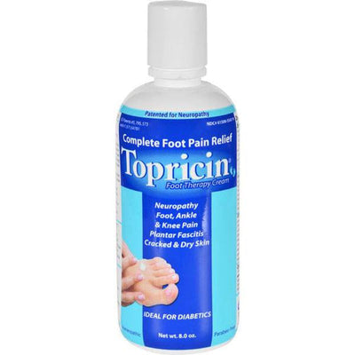 Topricin Foot Pain Relief Cream, 8 oz Bottle