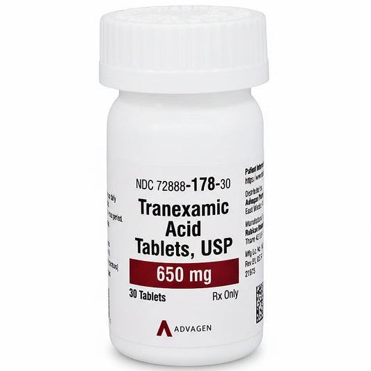 Tranexamic Acid 650mg Tablets USP by Advagen Pharma 30 Count (RX)