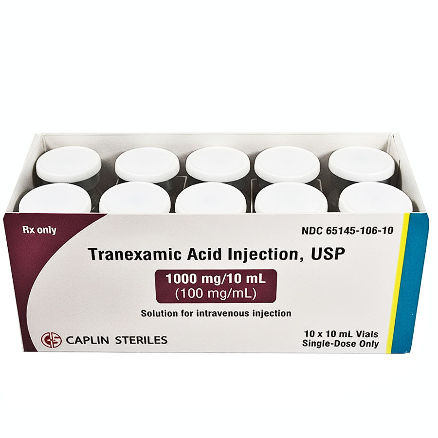 Tranexamic Acid Injection 1000 mg Per 10 mL Single-Dose Vials 10 mL x ...