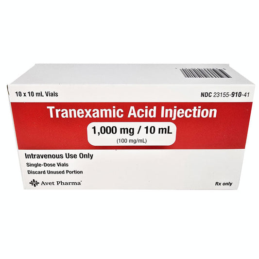 Tranexamic Acid Injection 1000 mg Per 10 mL x 10 Vials (RX)