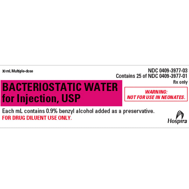 hospira bac water europe Pfizer Bacteriostatic 30 mL Peptide Test Bacteriostatic Water Injection by Hospira,