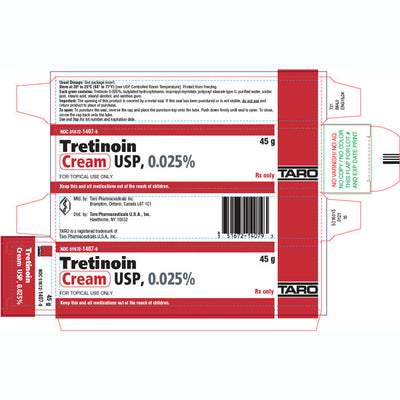 Tretinoin Cream 0.025% Tube 45 gram (Rx)