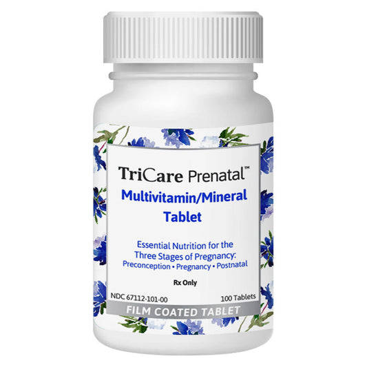 TriCare Prenatal Mulivitamin and Mineral Tablets, Film Coated 100 Count