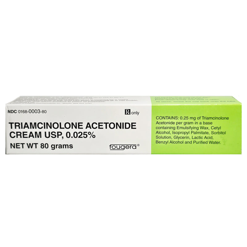 Triamcinolone Acetonide Cream 0.025% by Fougera 80 Gram Tube