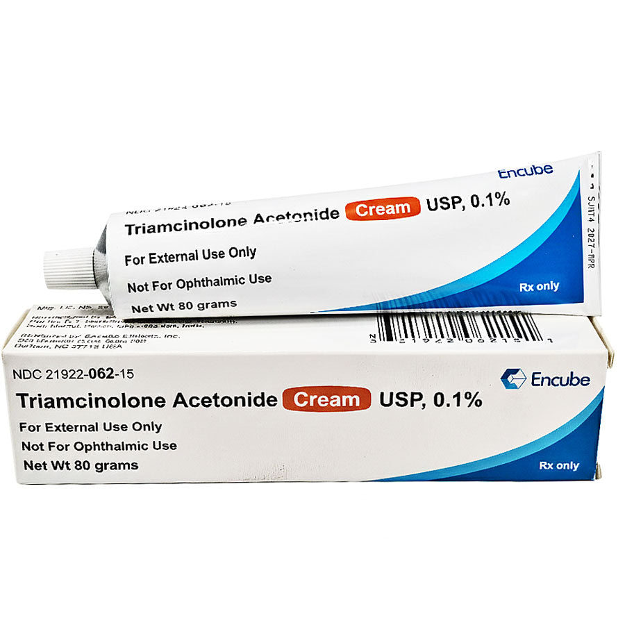 Triamcinolone Acetonide Cream 0.1% 80 Gram Tube