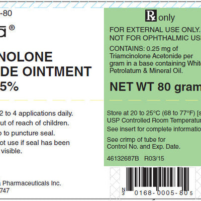 Triamcinolone Acetonide Cream 0.025% by Fougera 80 Gram Tube