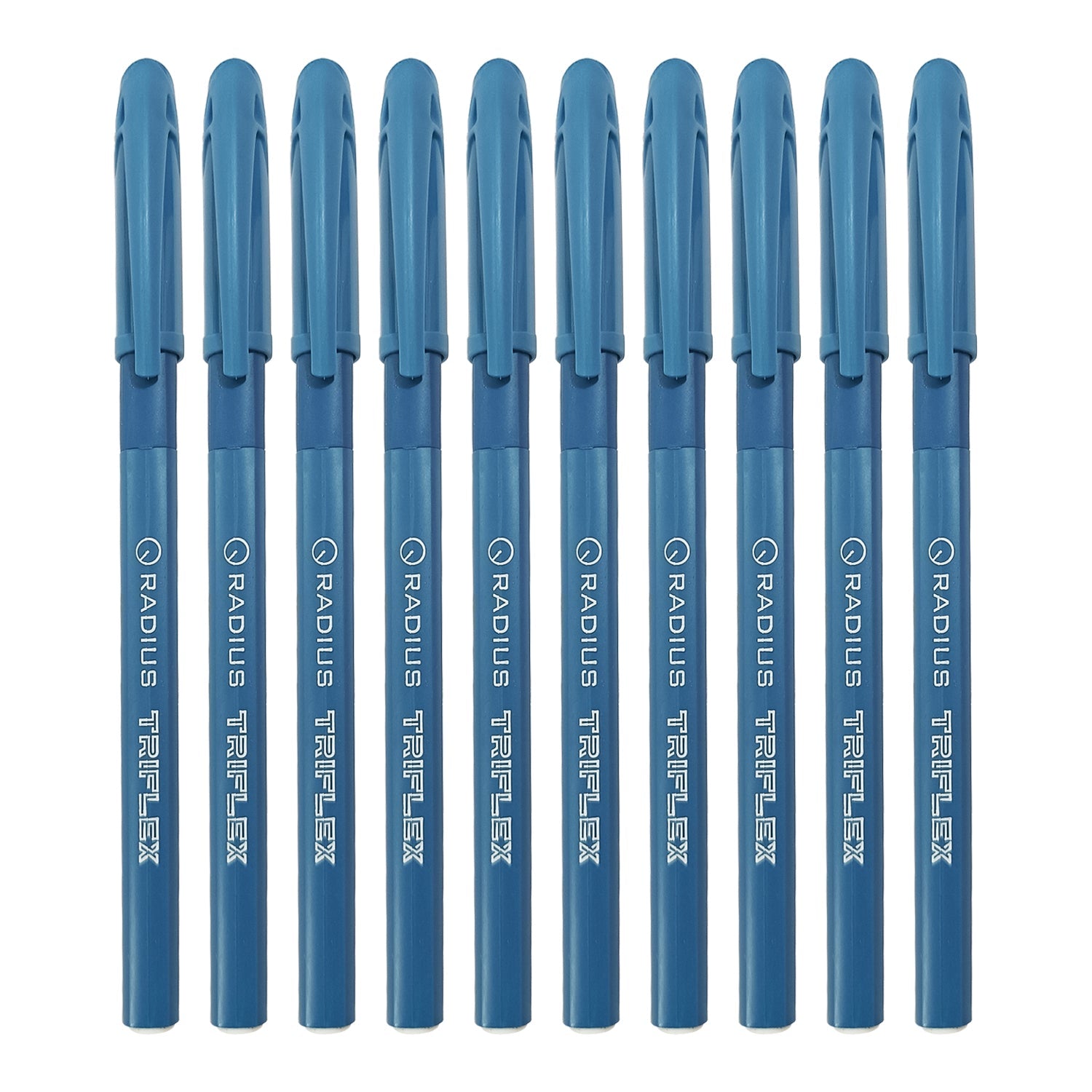 Radius Triflex, 0.7mm Refillable Ball Pen -  Blue Ink, Pack of 2
