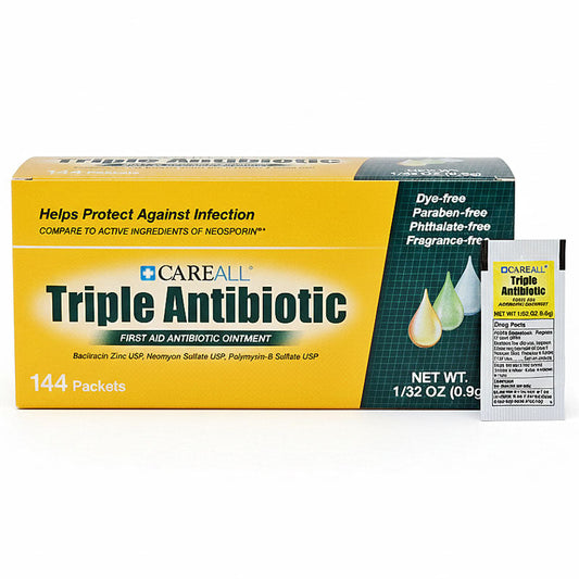 Triple Antibiotic Ointment Packets First Aid Wound Care Healing 144/Box