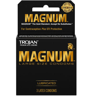 Trojan Magnum Condoms Large Size, Lubricated 3-Pack