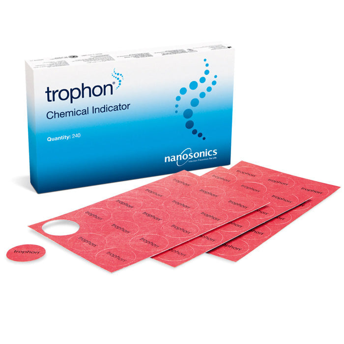 Trophon Chemical Indicators, Red to Yellow, Sonically Activated Hydrogen Peroxide 300/Box