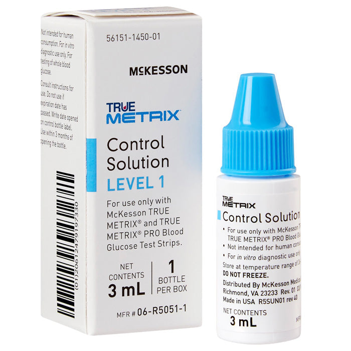 True Metrix Blood Glucose Level 1 Control Solution 3 mL