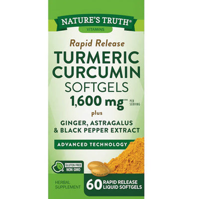 Turmeric Curcumin Complex (Antioxidant Health) with Ginger, Astragalus and Black Pepper Extact, 1600 mg