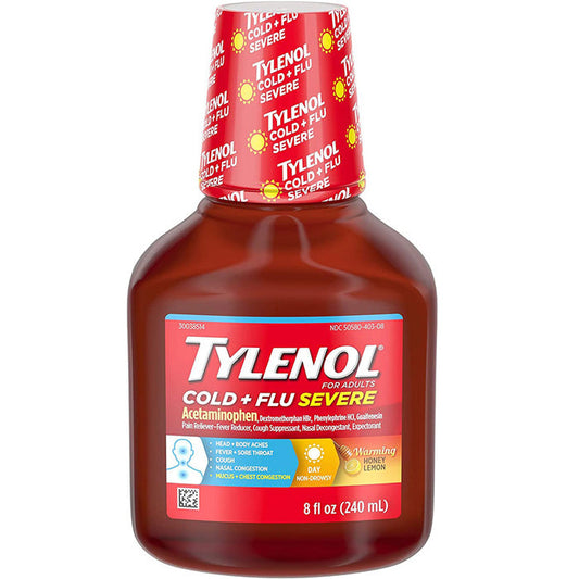 Tylenol Cold and Flu Severe Daytime Cough and Congestion Relief Medicine 8 oz