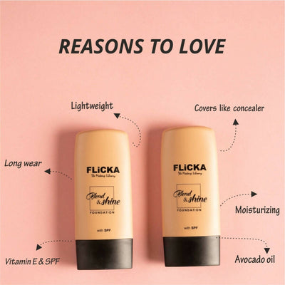 Flicka Blend & Shine Foundation - Caramel