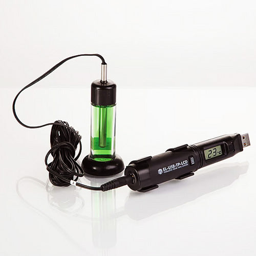 Vaccine Data Logger USB Probe with LCD Screen and External Thermistor Glycol Bottle Probe