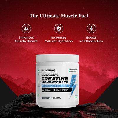 Wellcore Creatine (33 Servings, Unflavoured) + Okami Shilajit Resin (20g) | Power & Stamina Booster | Lab Tested | For Men & Women