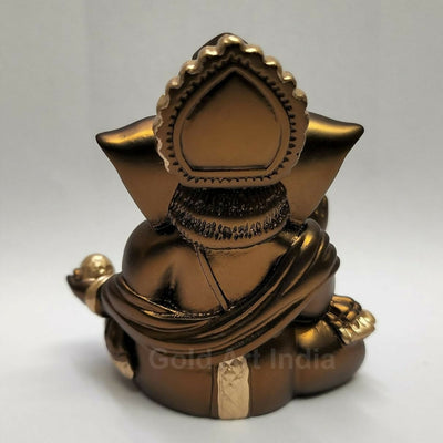 Gold Art India Gaddi Ganesh Idol For Car Dashboard