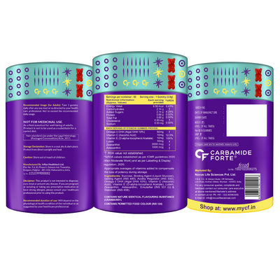 Carbamide Forte Eye Gummies - Lutein and Zeaxanthin Supplements with Astaxanthin, Veg DHA and Vitamin C | Eye Supplements to Improve Vision - Cranberry Flavour - 60 Veg Eye Gummies