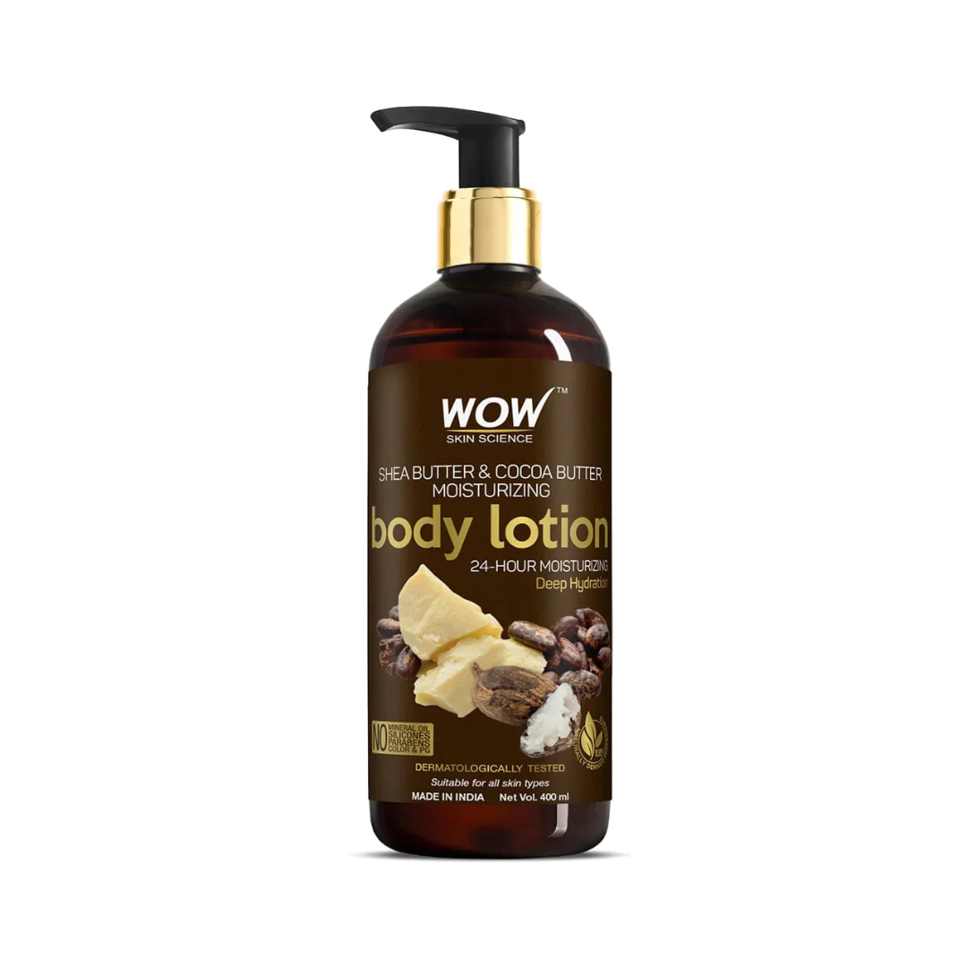 Wow shea butter&cocoa butter moisturising body lotion 400ml