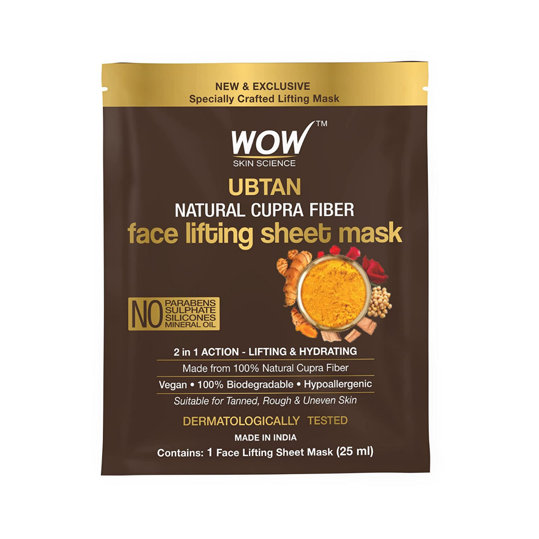 wow ubtan face lifting sheet mask 125ml