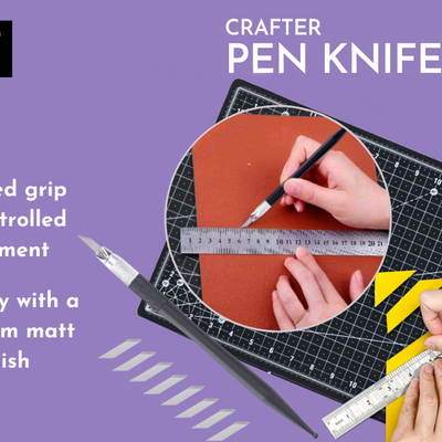 Brustro Crafter Pen Knife with Embossing Stylus 8 Blade refills included