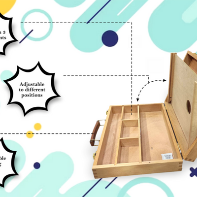 Brustro Artists' Laptop Painting Box with a Palette