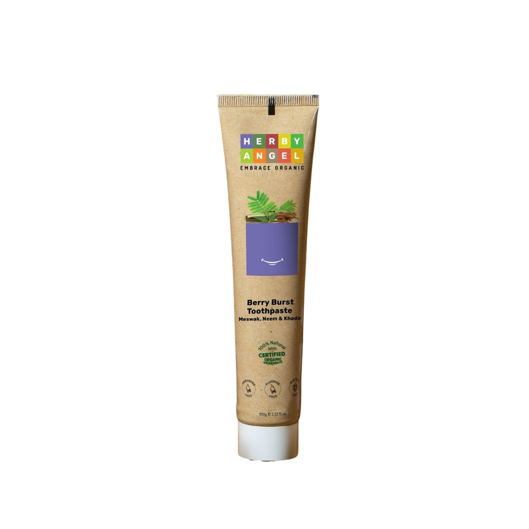 Herby angel berry burst toothpaste -meswak,neem & khadir 100g